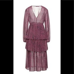 Relish leopard print women dress sz. S mauve NWT